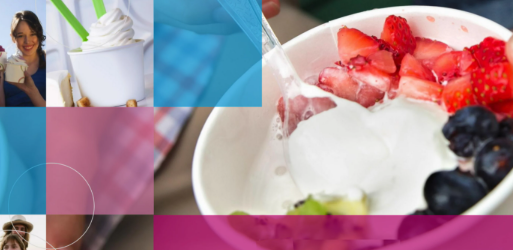 Kids with a large dessert bowl